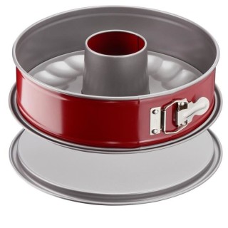 TEFAL Moule a savarin Delibake en acier - Ø 25 cm - Rouge et gris - A