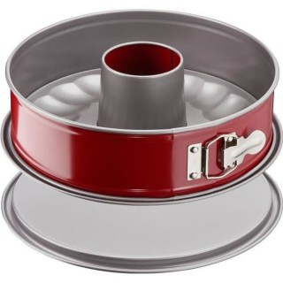 TEFAL Moule a savarin Delibake en acier - Ø 27 cm - Rouge et gris - A
