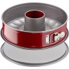 TEFAL Moule a savarin Delibake en acier - Ø 27 cm - Rouge et gris - Avec charniere