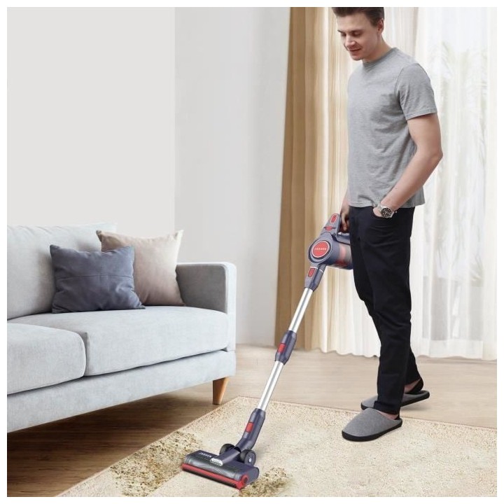 JASHEN D18 Aspirateur balai sans Fil - 250W - 3 Vitesses sélectionnab