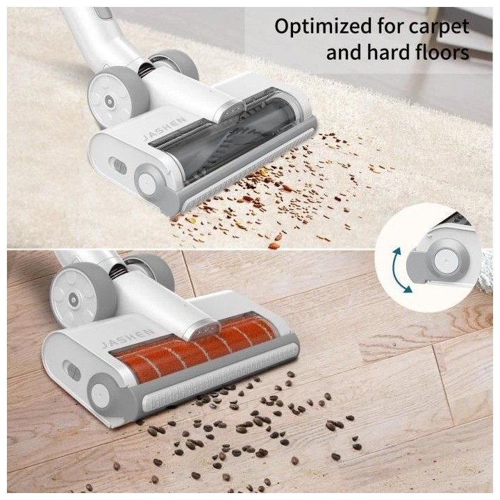 JASHEN S16E - Aspirateur balai sans Fil- 350 W - Tete de Plancher Inte