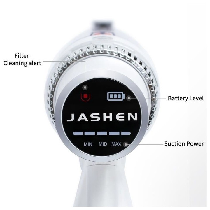 JASHEN S16E - Aspirateur balai sans Fil- 350 W - Tete de Plancher Inte