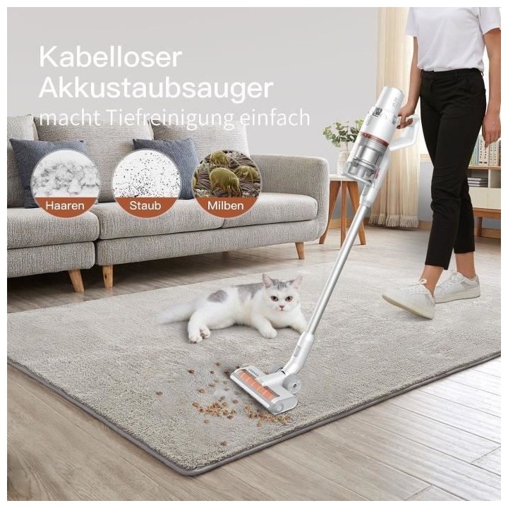 Jashen S16X - Aspirateur balai sans Fil - 350W - Affichage LED - Mode