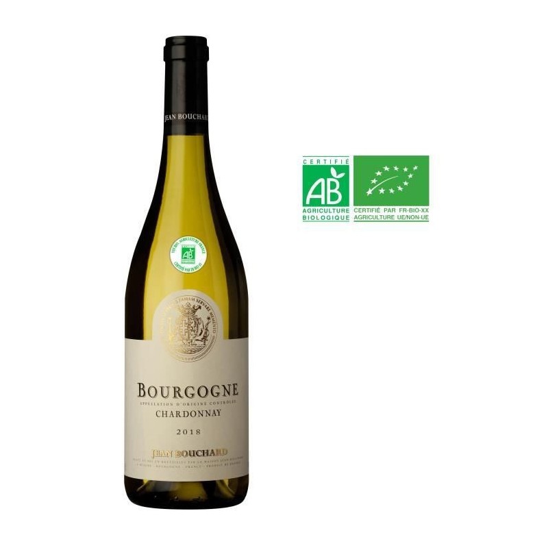 Jean Bouchard 2018 Bourgogne Chardonnay - Vin blanc de Bourgogne - Bio