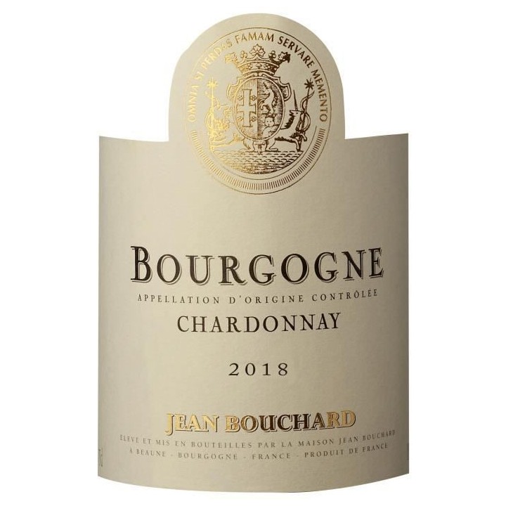 Jean Bouchard 2018 Bourgogne Chardonnay - Vin blanc de Bourgogne - Bio
