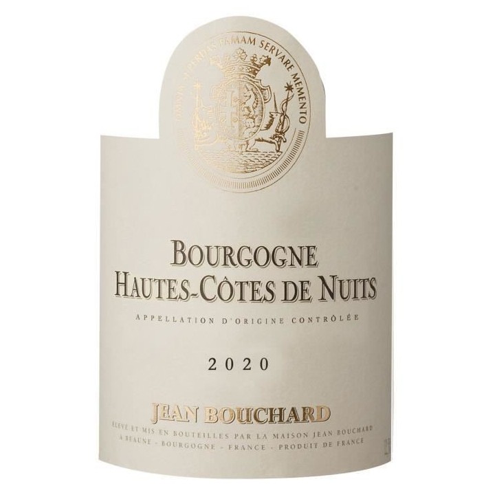 Jean Bouchard 2020 Bourgogne Hautes-Cotes De Nuits - Vin rouge de Bour