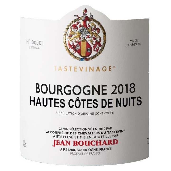 Jean Bouchard Tastevine 2018 Bourgogne Hautes-Côtes de Nuits - Vin bl