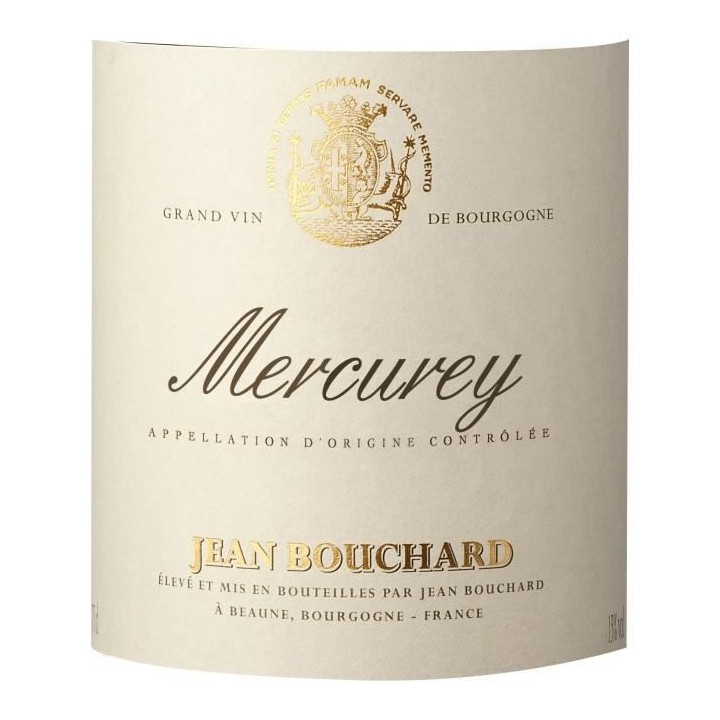 Jean Bouchard 2020 Mercurey - Vin rouge de Bourgogne