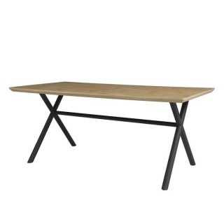 Table a manger fixe CROSS- Rectangulaire - Mélaminé Décor chene et