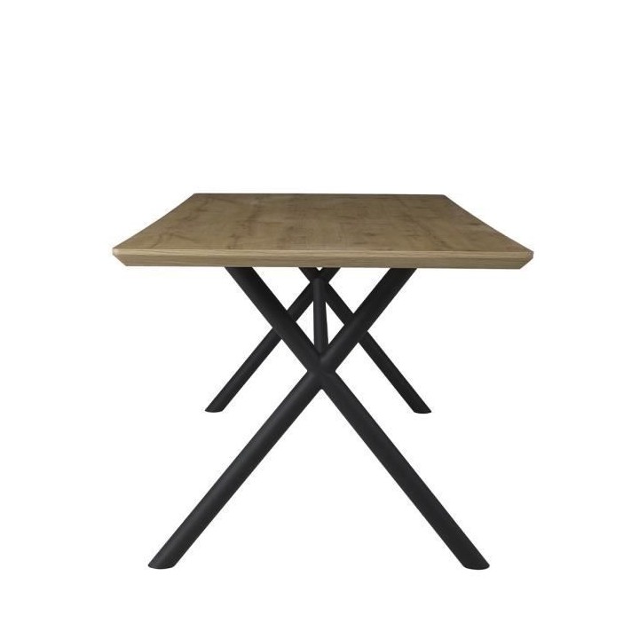 Table a manger fixe CROSS- Rectangulaire - Mélaminé Décor chene et