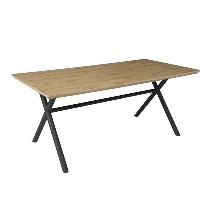Table a manger fixe CROSS- Rectangulaire - Mélaminé Décor chene et