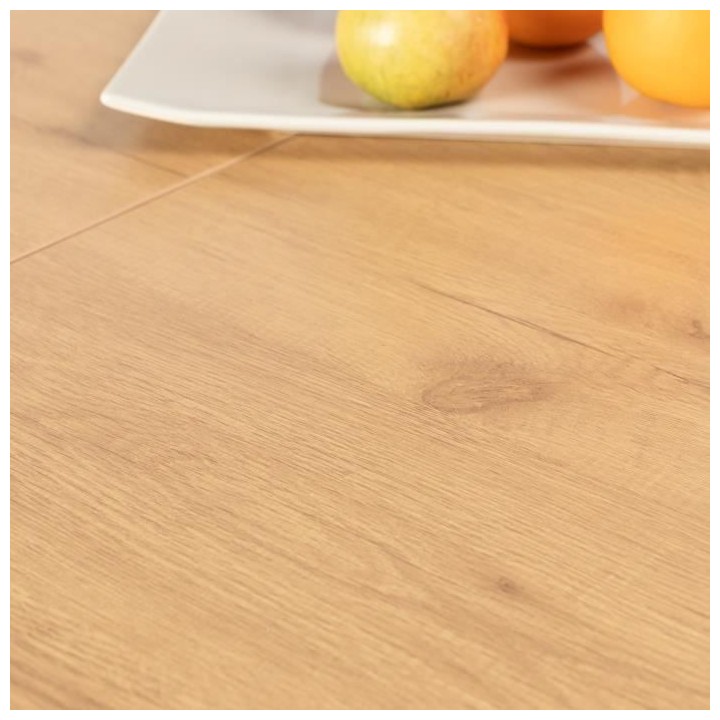 Table a manger extensible ELLIOR - Rectangulaire - Décor chene et mé