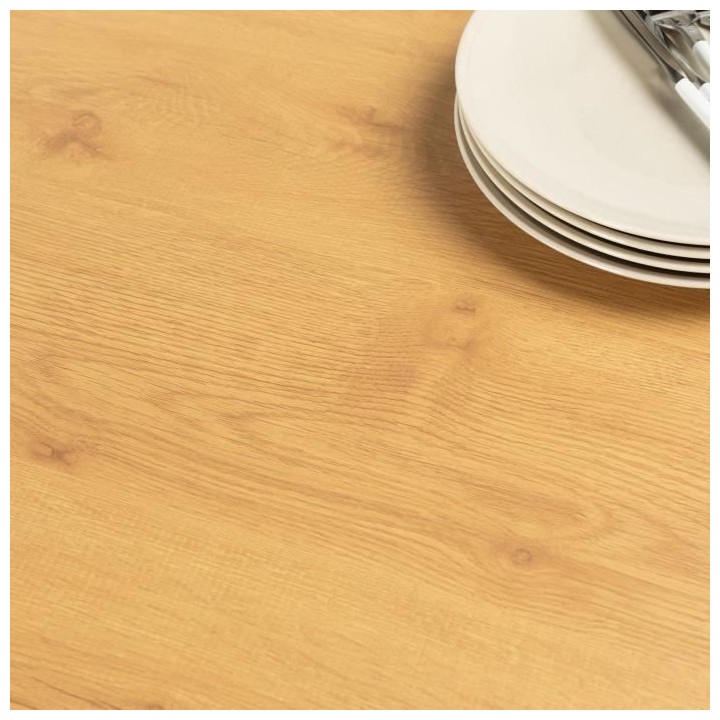 Table a manger fixe RAVEN - Décor chene et métal gris antracite- Sty