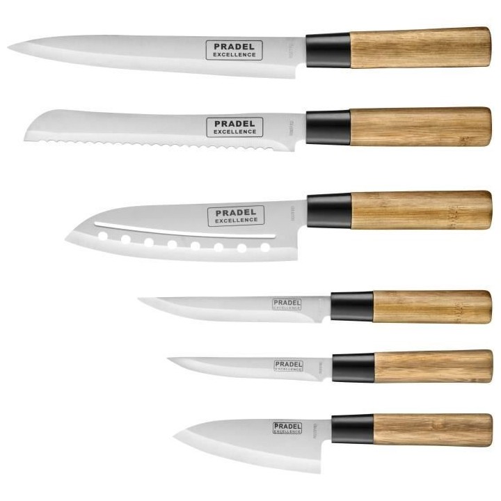 PRADEL EXCELLENCE 11 couteaux manches Bambou