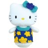 HELLO KITTY Peluche +/- 11 cm avec enceinte bluetooth - Robe rose ou bleu