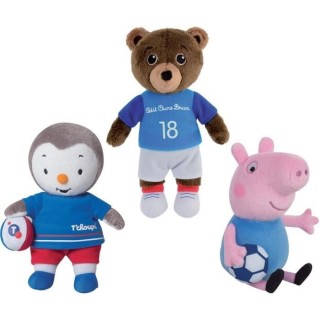 JEMINI Peppa Pig T'CHOUPI et Petit ours brun footballeurs Lot de 3 pel