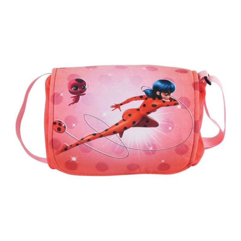 JEMINI Miraculous Sac besace a bandouliere Lady Bug +/- 26 cm - Pour enfant