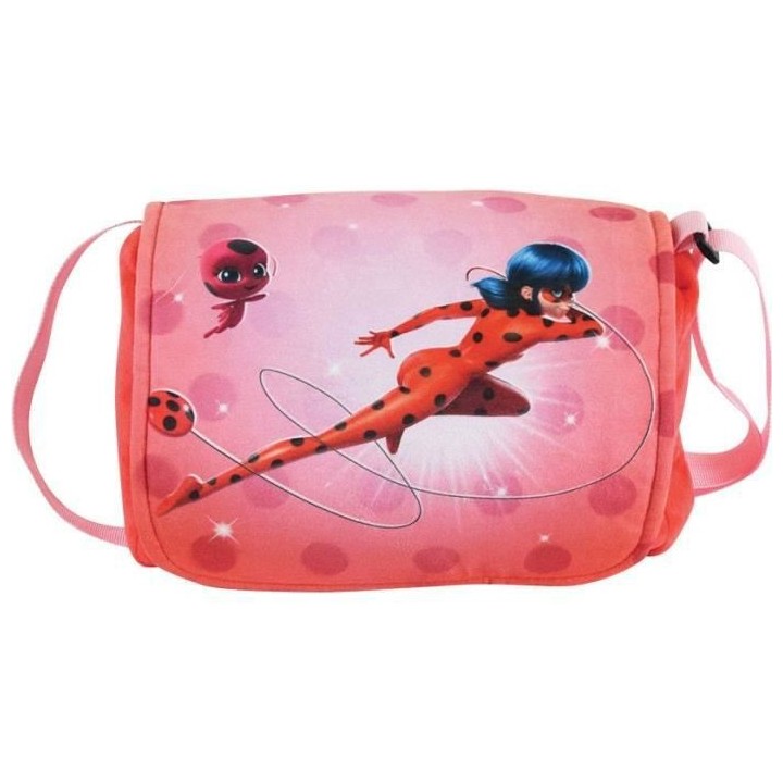 JEMINI Miraculous Sac besace a bandouliere Lady Bug +/- 26 cm - Pour e