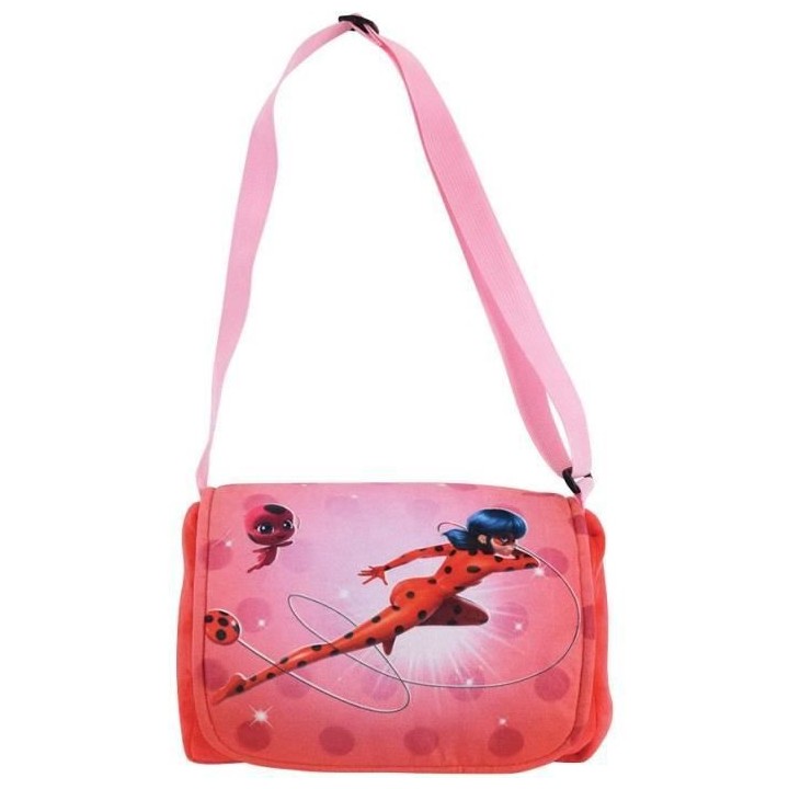 JEMINI Miraculous Sac besace a bandouliere Lady Bug +/- 26 cm - Pour e