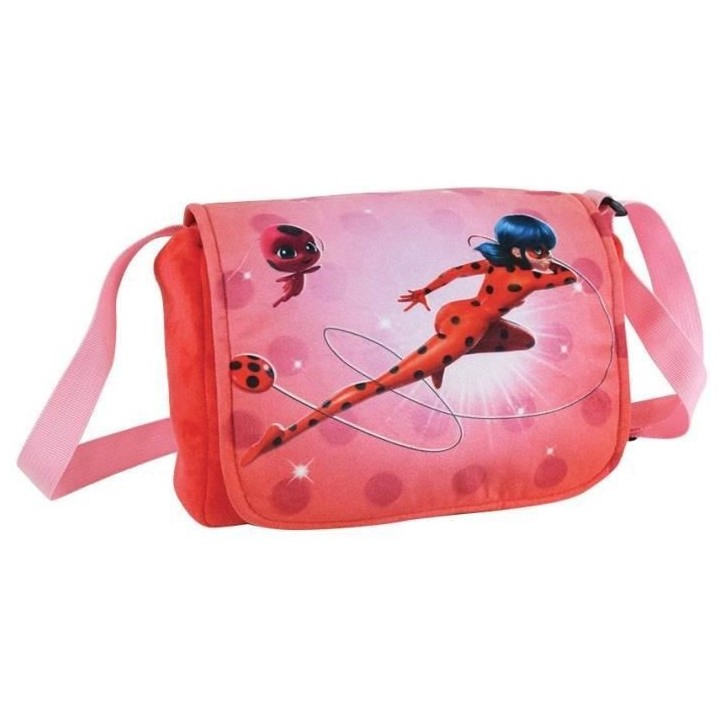 JEMINI Miraculous Sac besace a bandouliere Lady Bug +/- 26 cm - Pour e
