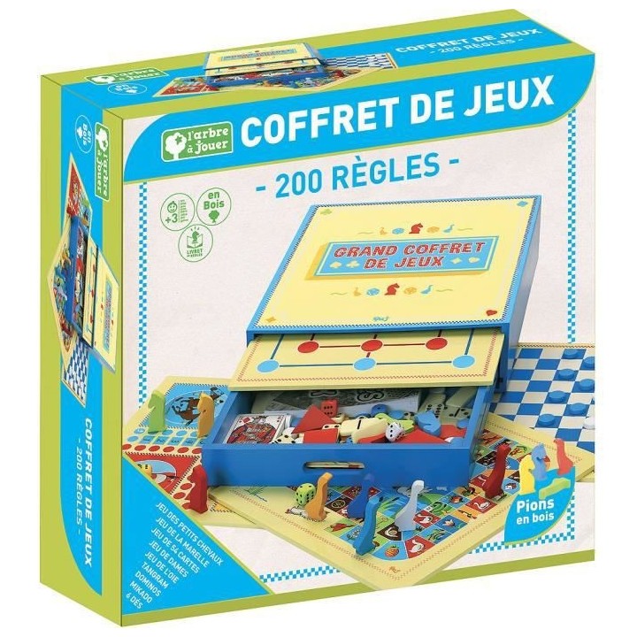 L'ARBRE A JOUER - 66200 - GRAND COFFRET DE JEUX - 200 REGLES
