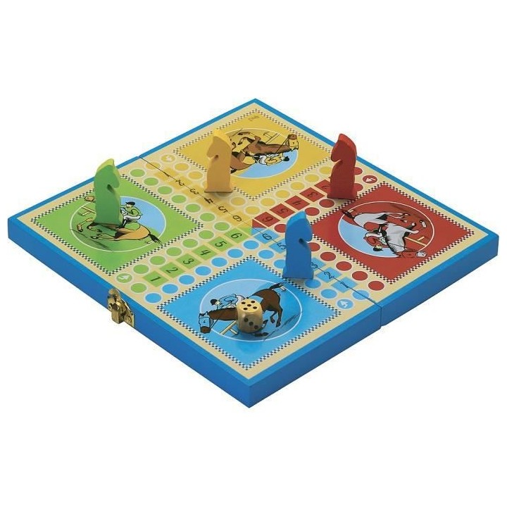 Jeu des petits chevaux - coffret en bois - l'Arbre a jouer - 66340