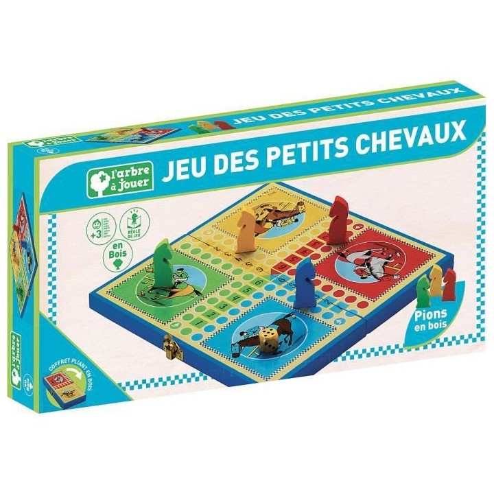 Jeu des petits chevaux - coffret en bois - l'Arbre a jouer - 66340