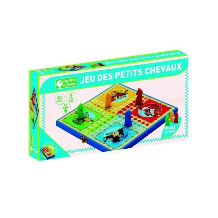 Jeu des petits chevaux - coffret en bois - l'Arbre a jouer - 66340