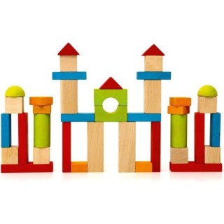 JEUJURA - Jeu de Construction en Bois, 40 Pieces