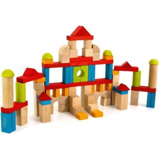 JEUJURA - Jeu de Construction en Bois, 82 Pieces