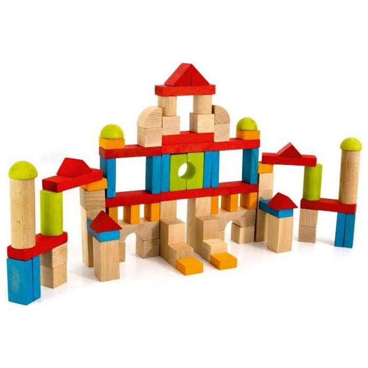 JEUJURA - Jeu de Construction en Bois, 82 Pieces