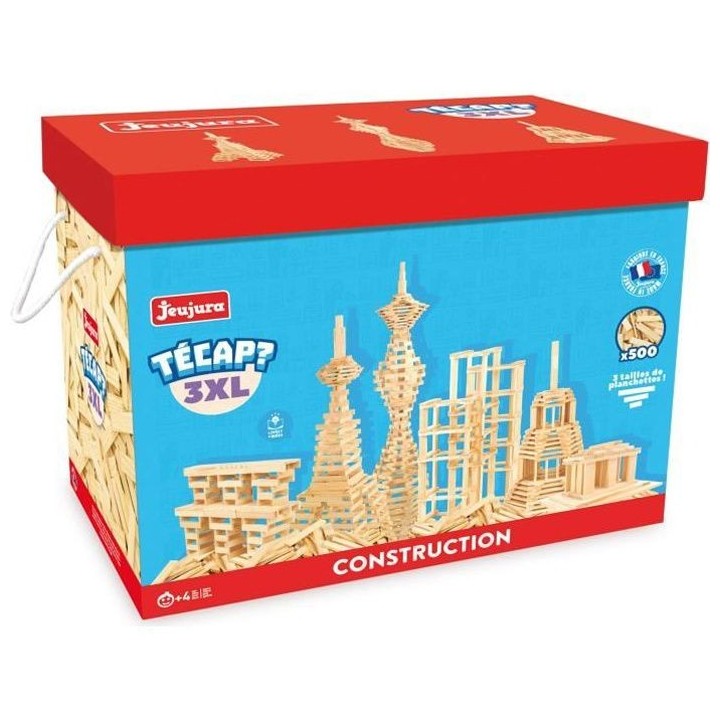 JEUJURA TECAP ? 3XL - 8324 - 500 planchettes en bois - jeu de construc