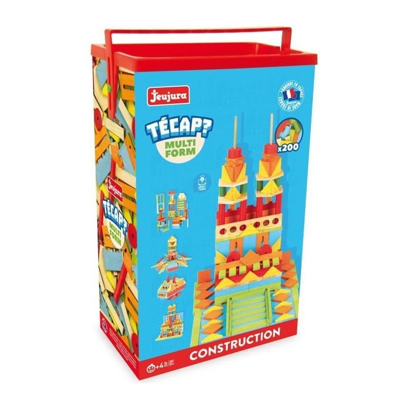 JEUJURA Tecap ? Multiform - 200 planchettes en bois - jeu de construction