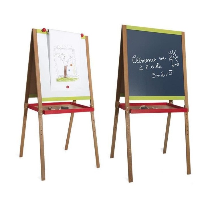 JEUJURA Grand tableau créatif en bois avec fonction dessin