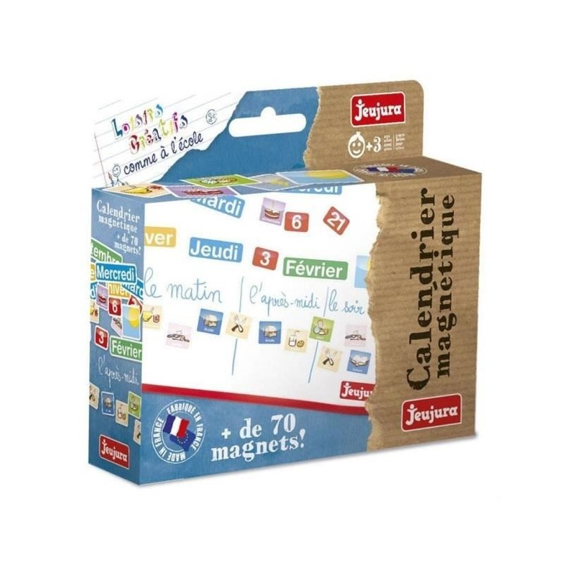 JEUJURA Magnets pour tableau Calendrier - Coffret De 80 Caracteres