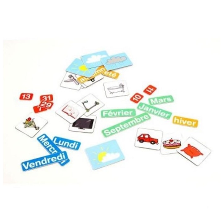 JEUJURA Magnets pour tableau Calendrier - Coffret De 80 Caracteres