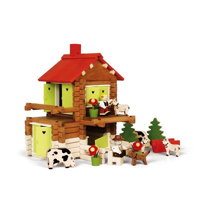 JEUJURA - Le Chalet de Heidi en bois 175 pieces