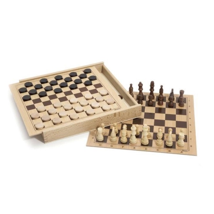 Coffret Jeux de Dames et Echecs