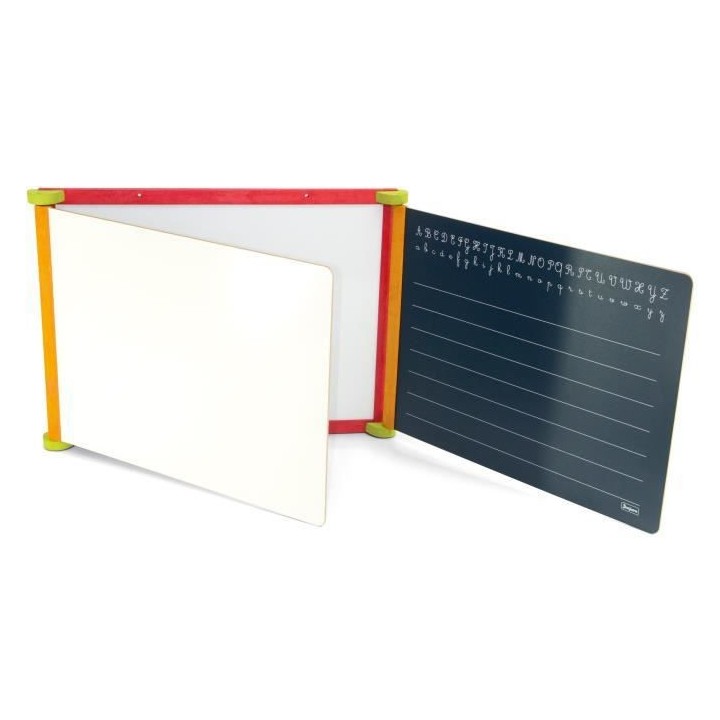 Tableau en bois Triptyque 3 faces (1 magnétique et 2 a craie)