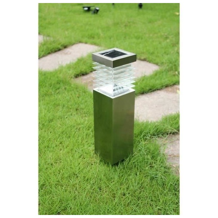 GALIX Borne solaire en inox - Gris