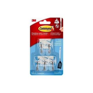 3M Crochet transparent avec pointe métal - Petit Modele