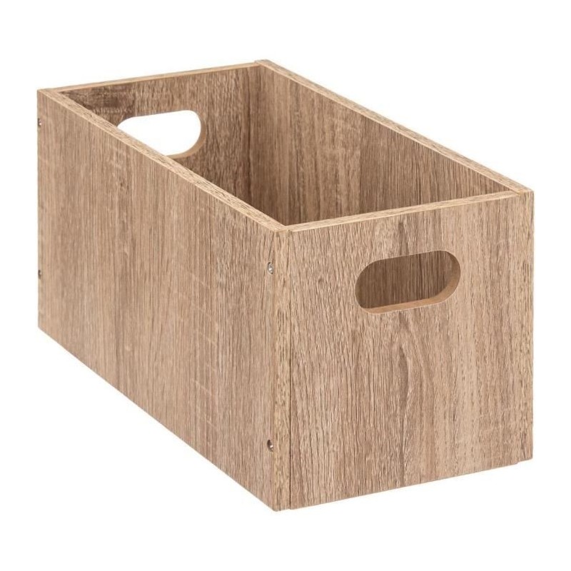 Boîte de rangement - Marron - MDF_E2 - L. 15 x P. 30,5 x H. 15 cm