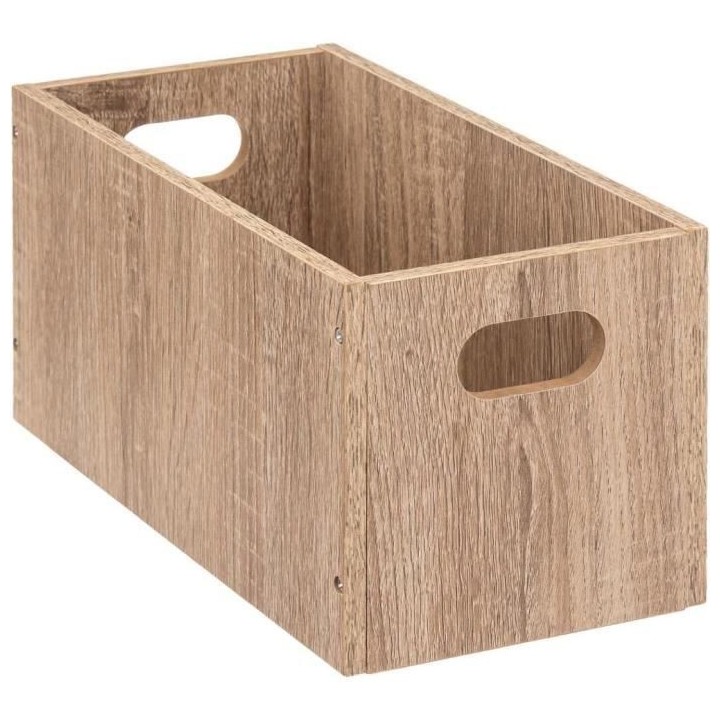 Boîte de rangement - Marron - MDF_E2 - L. 15 x P. 30,5 x H. 15 cm