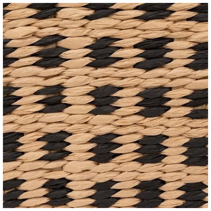 Panier de rangement - Marron - Papier et fer - L. 31 x P. 15 x H. 31 c