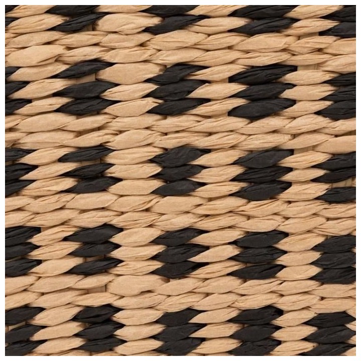 Panier de rangement - Marron - Papier et fer - L. 31 x P. 15 x H. 15 c