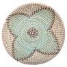 Panier rond en seagrass et PVC - Ø 38,5 x H. 8 cm - Multicolore