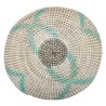 Panier rond en seagrass et PVC - Ø 38,5 x H. 8 cm - Multicolore