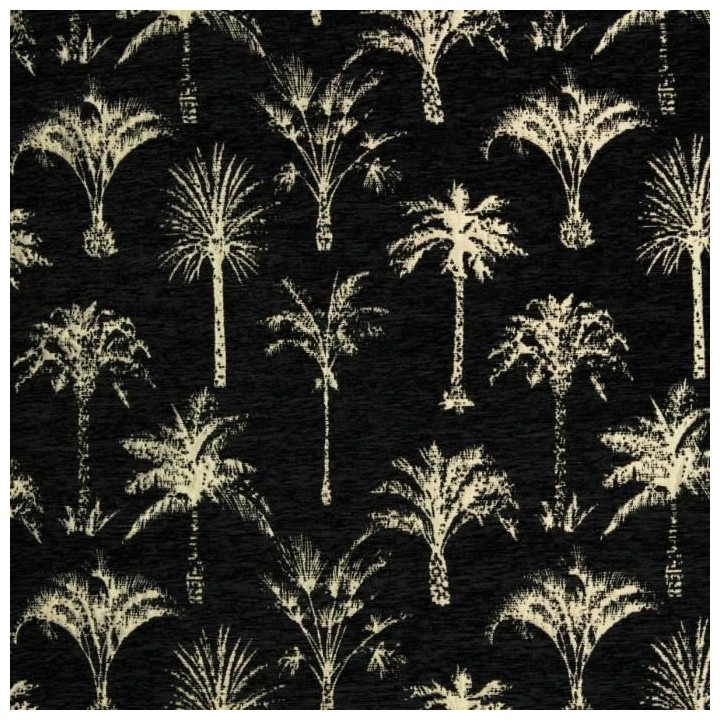 Rideau jacquard Chenille - 140 x 260 cm - Noir