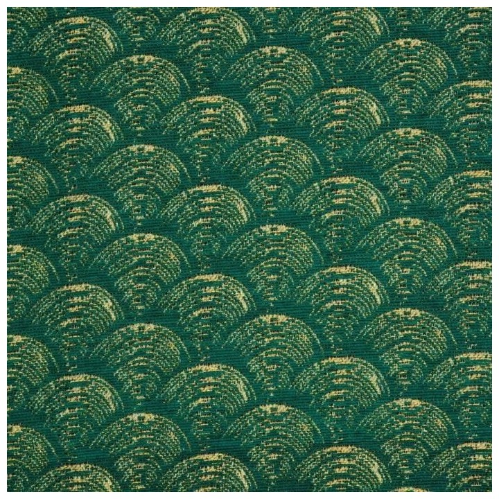 Rideau jacquard Chenille - 140 x 260 cm - Vert