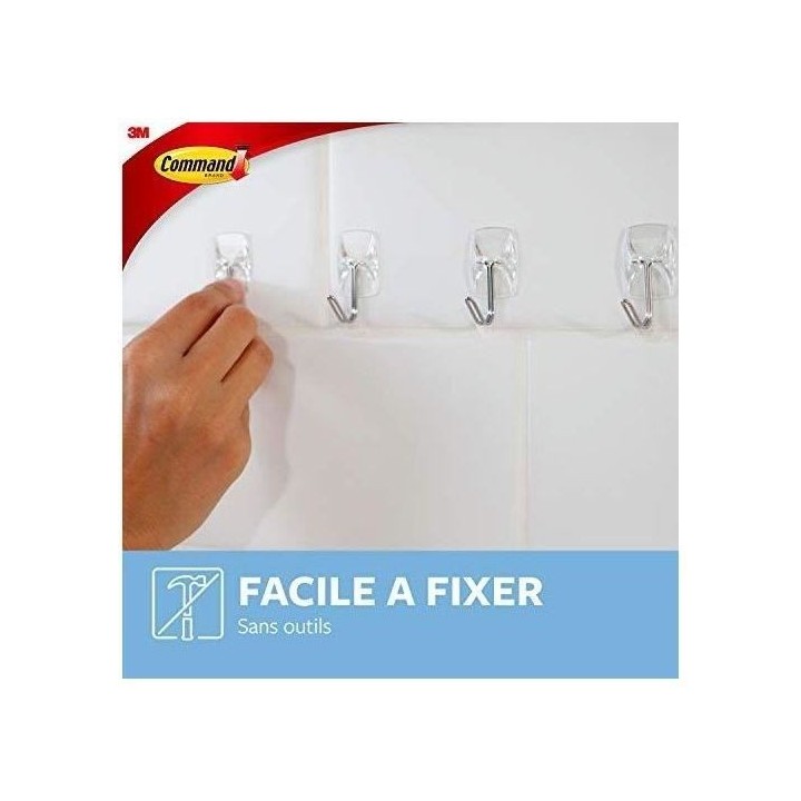 3M Crochet transparent avec pointe métal - Petit Modele